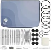 KnitPro Nova Interchangeable Needle Set – 14 x 13cm Circular Knitting Pin Pairs with Accessories Nova Grande Set for Beginners, Professionals & Gift Set