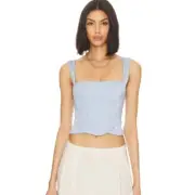 Free People We are HAH Knock Out Top in Periwinkle size Medium