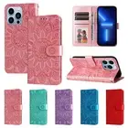 Totem Flower Leather Flip Wallet Phone Case For Samsung A33 A32 A52 A53 A13 A23