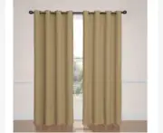 Solaris Semi-Opaque Thermal Textured Polyester Curtain Panel, 42"x63" - SET OF 2