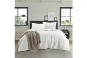 Odyssey Living Haleiwa Textured White Quilt Cover Set