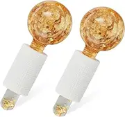 Lazzybeauty Ice Globes for Facial, Cooling Globes Set for Eye & Neck, Cold Glass Ice Roller Ball, Cryo Sticks Face Globes, Tighten Skin, Reduce Puffiness and Dark Circles, Enhance Circulation, Gold