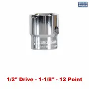 Kincrome K2900 - Socket 1/2" Drive 1-1/8" Mirror Polish