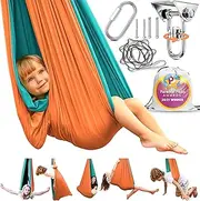 Sensory Swing Indoor Outdoor with 360° Hardware - Holds up to 300 lbs - Calming Therapy Swing for Kids & Adults - Helps with ADHD, Autism, Sensory Processing Disorder - Sturdy Cuddle Hammock