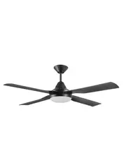 Moonah 122cm Fan with Light in Black