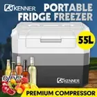 KENNER 55L Portable Car Fridge Freezer Cooler 12V/24V/240V Bar Caravan Boat Camp
