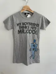 Junk Food Vtg. Y2K Little Miss ‘ My Boyfriend Thinks He’s Mr. Cool ‘ Tee NWT