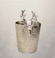 Stag Deer Head Ice Bucket for Wine Champagne and Bubbly Spirits, Aluminium Cast