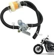 Fuel Tank Tap Filter,Universal Gas Inline Fuel Filters,Fuel Pipe Hose Line,Motorcycle petrol Filter,6mm Inline Fuel Tank Tap Filter Pipe with Petcock Switch Shut Off Valve Universal for ATVs Dirt Bike