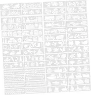 Beatifufu 56pcs Reusable Cartoon Design Stencils for Sturdy Templates for DIY Crafts Safe Odorless Durable Drawing Tools for Family Fun and Creative Projects