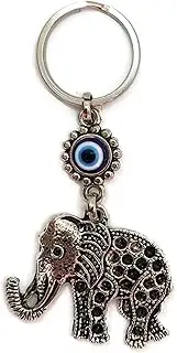 [MYSTIC JEWELS] Turkish Eye Elephant Keyring - Good Luck Charm - Good Luck Keychain - Gift
