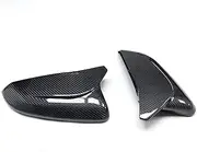 Compatible With Honda Civic 10th 2016 2017 2018 2019 2020 Carbon Fiber Car Rear View Side Mirror Cover Caps Replacement Exterior Parts(Horn Style)