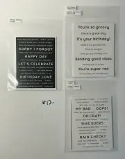 Simon Says Stamp Sentiment Strips #12 - Birthday Love Celebrate Groovy - 5 Sets