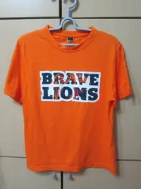 在飛比找Yahoo!奇摩拍賣優惠-衣市藍~中華職棒統一獅短袖T恤 (S~橘~八成新~) (20