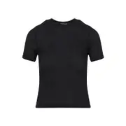 [Courreges] Courreges-Black Signature Contrast Polyester T-Shirt-Donna XS STAND
