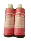 DR. BRONNER's 18-in-1 Pure Castile Liquid Soap 8oz.Ea. 2 pack. Rose. Free Ship!
