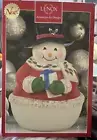 NEW IN BOX LENOX HOLIDAY SNOWMAN COOKIE JAR / CANISTER - 9"