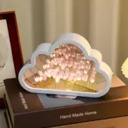 Handmade DIY Tulip Flower Sea Night Atmosphere Lamp Clouds Tulip Lamp LED Night
