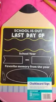NEW Wexford My First/Last Day Of School Chalkboard Double sided sign