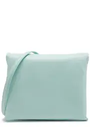 Marni Prisma Mini Leather Pouch - Light Blue ONE SIZE