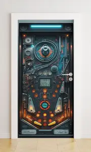 [Namly Design] Door stickers - Futuristic Gear / Peel and Stick
