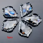 5pcs 38mm Baroque Maple Leaf Suncatcher Clear Crystal Chandelier Pendant Prisms