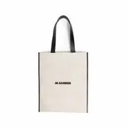 [JIL SANDER] Stampa Dig Border Book Tote Beige