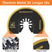 3Pcs Oscillating Saw Blades Bi-metal Titanium Coated Semicircular BrXtW