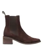 [Jane Debster] Federal Boots in Chocolate Suede