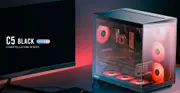 Antec C5 ARGB ATX, mATX Seamless Edge to Edge, Black, 270 degrees, 7x ARGB + PWM Controller, 5090 Back Connect, USB-C, Dual Chamber Gaming Case C5-ARGB