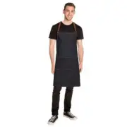 Chef Works Memphis Cross Back Bib Apron - Black - ACRS035