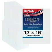 Blank Cotton Canvas Panels 12"x16" 48-Pack Mounted Art Boards Paint Supplies