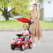 Costway3 in 1 Push Car Stroller Sliding Walking Car with Horn for Toddler -Red