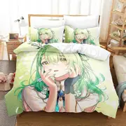 a1437 Bed Sheets Anime Ceres Fauna Ch. hololive-EN Bedding Set Duvet Cover Bed Set Quilt Cover Pillowcase Comforter Boys Adult3-Piece Bedding Set (1