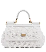 [Dolce & Gabbana] Dolce & Gabbana Bridal Sicily Small crochet tote One Size white