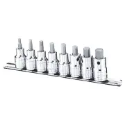 Genius Tools 8 Piece 1/2" Dr. Metric Hex Bit Socket Set - BS-408H