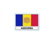 Patch badge iron on glue flag country AND andorra