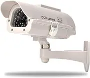 Simulation Camera Monitor,Solar Outdoor Waterproof High Simulation Camera,with LED Lights,Fake CCTV Monitoring,Solar Virtual Fake Camera Home Monitoring