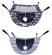 yuksok 2Pcs Cat Hanging Hammock Hanging Cat Bed Kitten Sleeping Hammock Adjustable Strap and Metal Hooks for Indoor Cat Small Animal, M