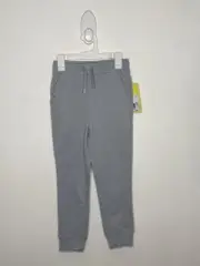 All In Motion Soft Active Jogger Girls Size Small 6-6X Light Gray Drawstring