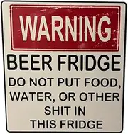 Funny Beer Fridge Stickers Warning Beer Fridge Magnet Warning Sign Beer Stickers Magnet Stickers DO NOT Put Food, Water, OR Other Shit in This Fridge for Home Bar Kitchen Decorations