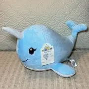 NWT Build A Bear BAB Narwhal Blue Sparkle Unicorn Whale 17" Plush Retired NEW
