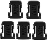 Yomiyuyr, 5Pcs Battery Mount Holder, Secure Battery Tie Down, ABS Battery Hold Down Kit, with Countersunk Screw Holes, for Milwaukee m18 18V Battery in Workshop or Truck (Black)