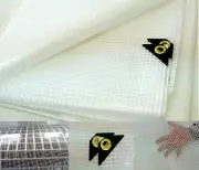 Clear Tarp 14 X 20 16 mil Clear Greenhouse Tarp, UV Resistant Fiber Reinforced