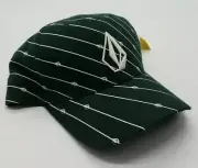 Volcom Slightly Removed Dark Green Embroidered Flex Fitted Men Hat Size M/L NWT