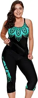 LALAGEN Womens Plus Size Swimsuits 2024 Modest Rash Guard Capris Tankini Bathing Suits Two Piece Bathing Suit Swimwear
