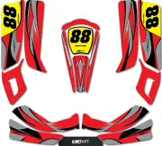 Arrow AX9 full custom KART ART sticker kit Jungle style graphics decals