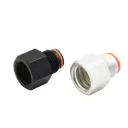 Black Aluminum Hexagonal Joint TR21-4 Tank 1 To Adapter Cylinder Fish Fit
