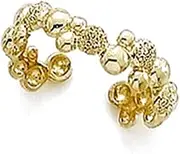 [JewelryWeb] 14k Yellow Gold Laser Polished Bubble toe ring-toe ring for Women