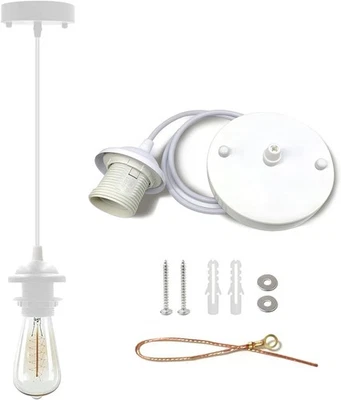 Industrial Mini Pendant Light Kit, Edison Retro Pendant, UL E26 Lamp Socket Vint